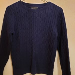 Women's Lands End cable sweater